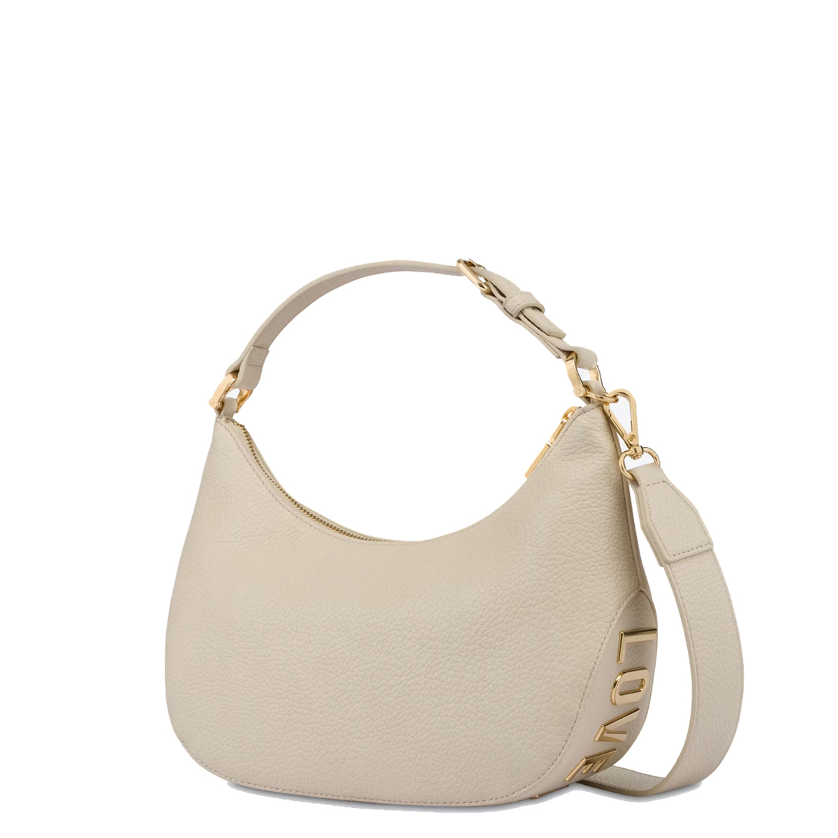 Love Moschino Hobo Bag Eco-Friendly Giant Logo Avorio - 2