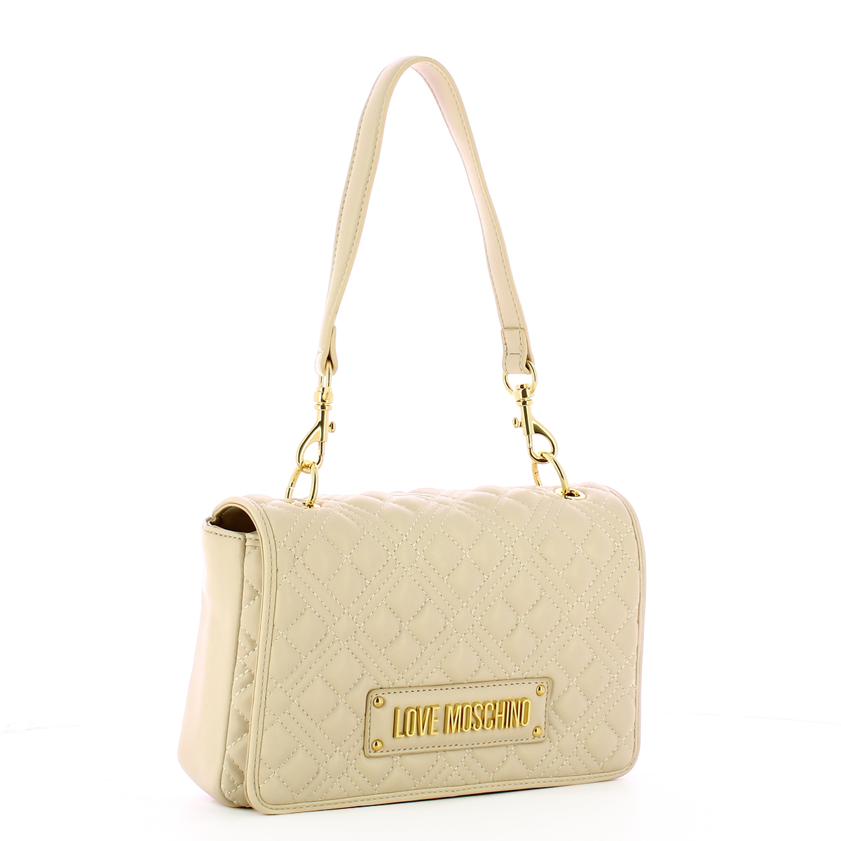 Love Moschino Borsa a spalla Shiny Quilted Avorio - 2