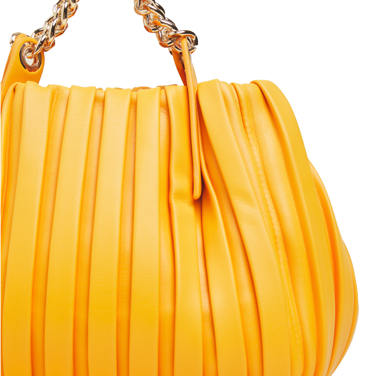 Manila Grace Borsa a spalla Jasmine Plissè Medium Giallo - 4