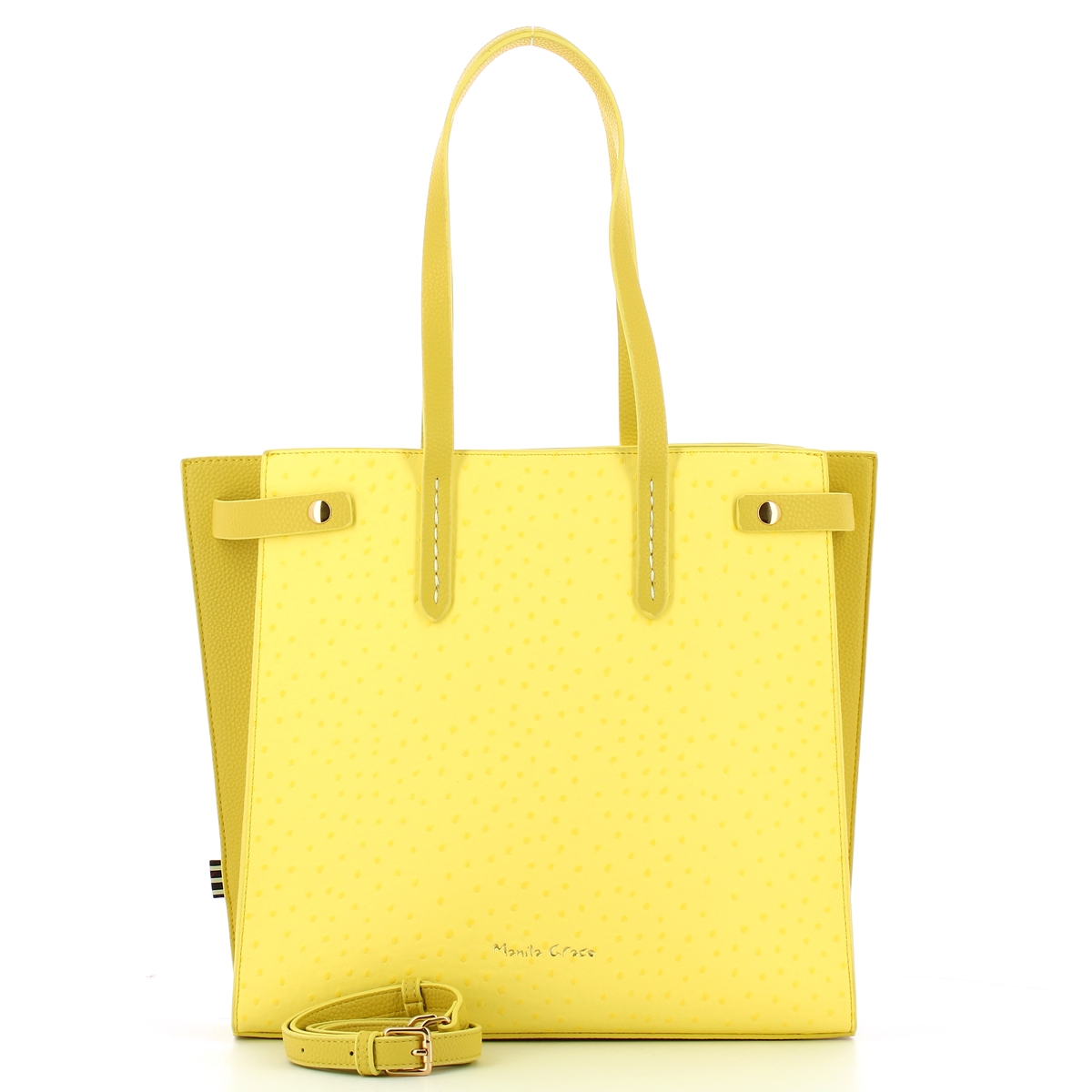 Manila Grace Borsa a spalla Feliss Medium Giallo - 4