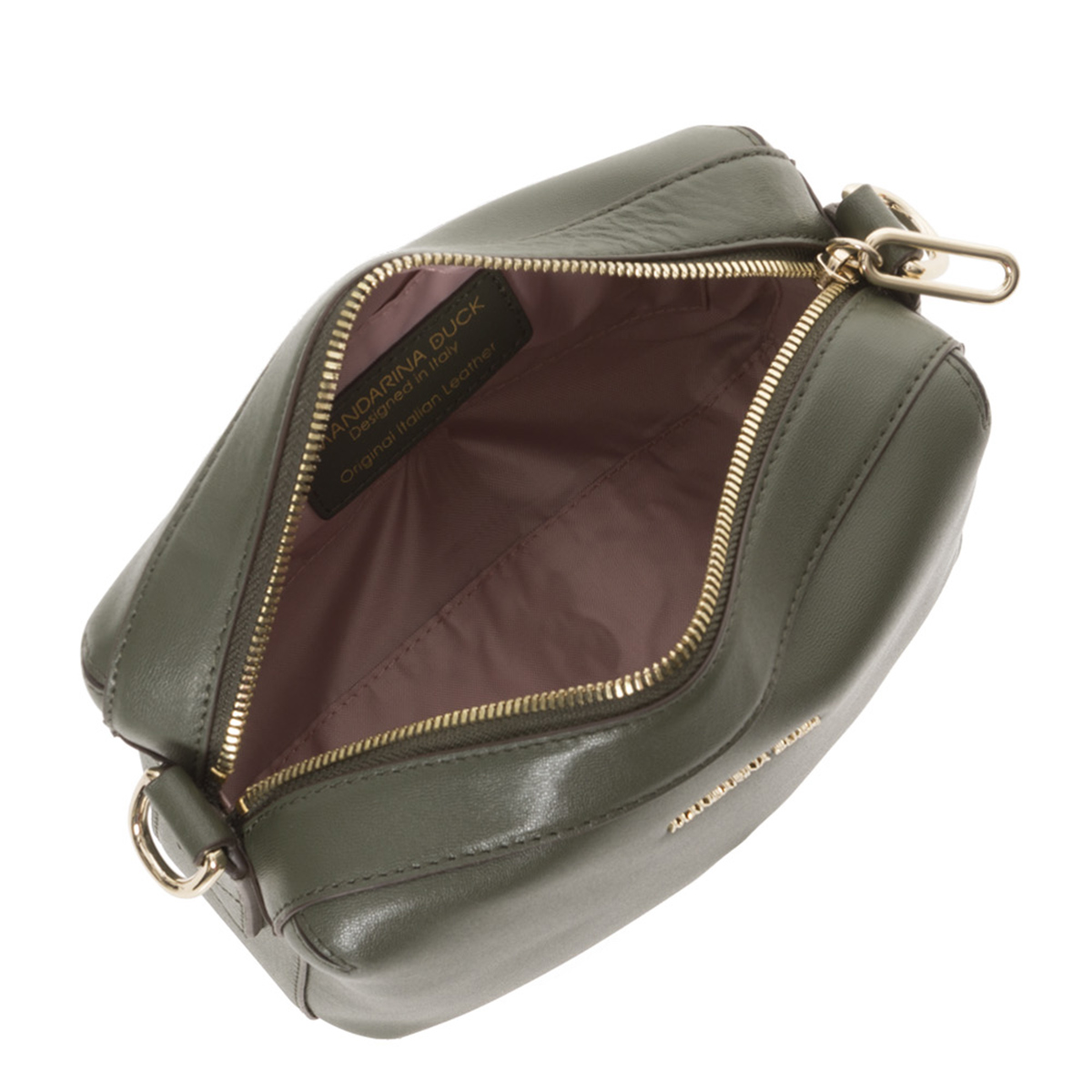 Mandarina Duck Borsa a tracolla in pelle Luna Military Olive - 5