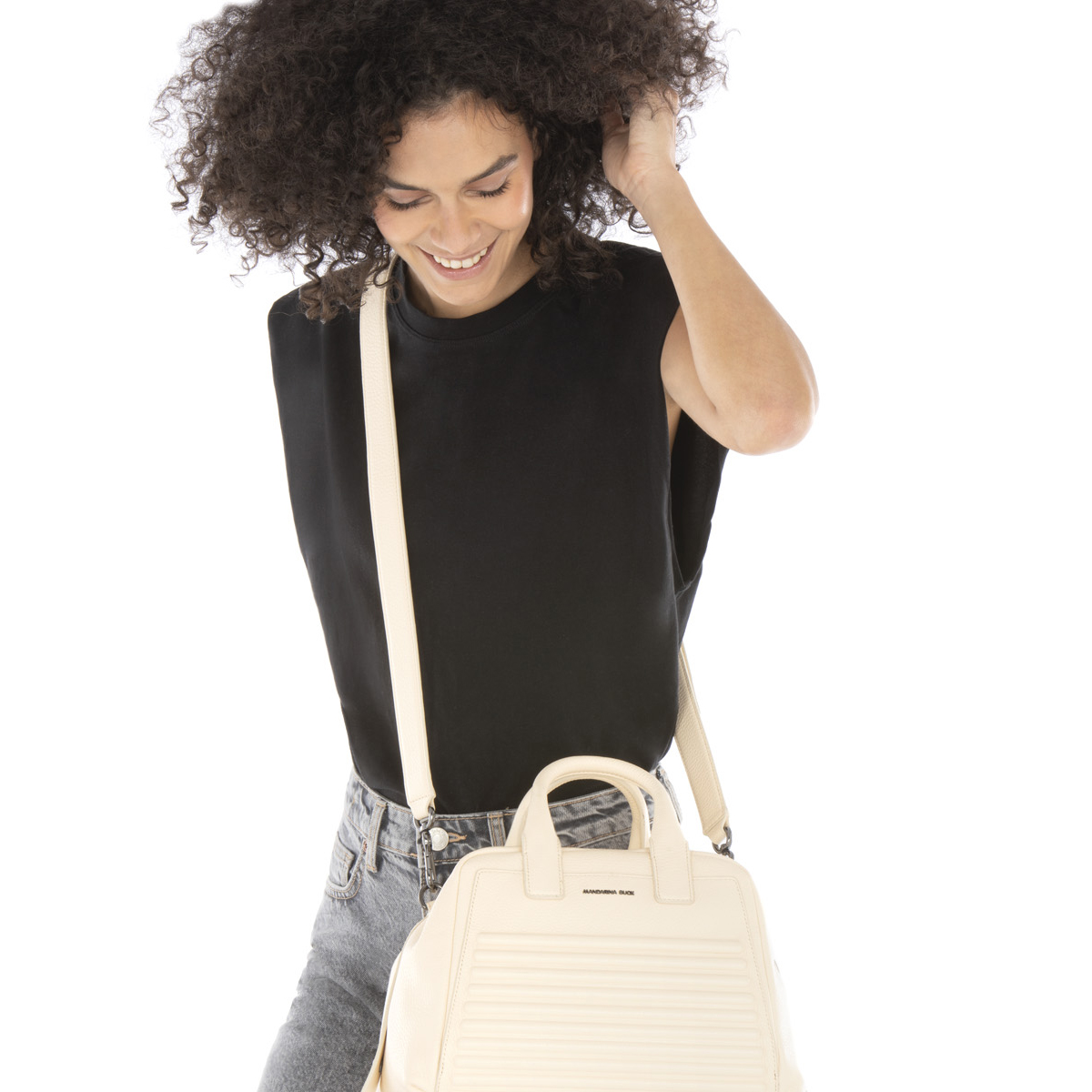 Mandarina Duck Borsa a mano Small I-Con Macadamia - 5