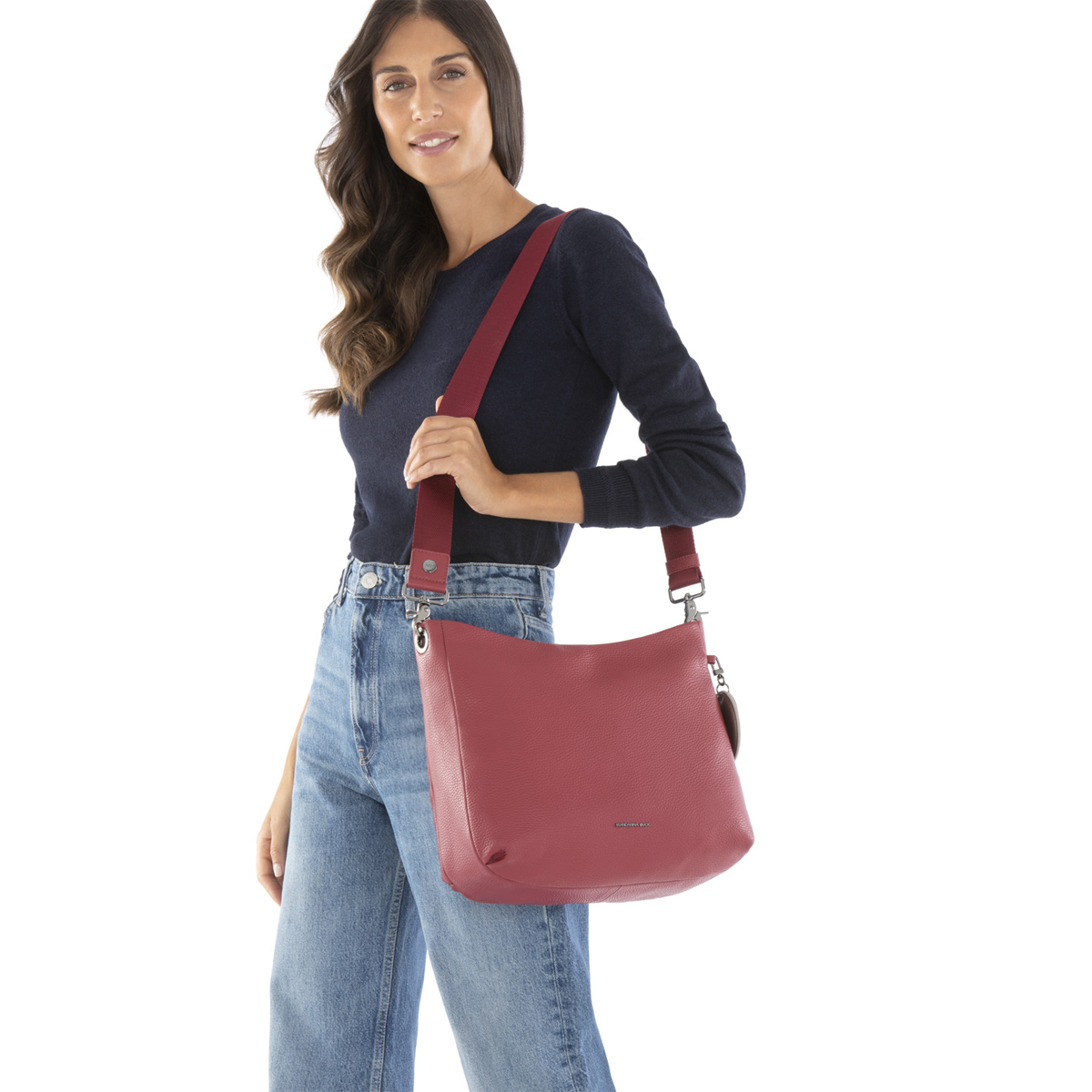 Mandarina Duck Hobo Bag in pelle Mellow Rumba Red - 6