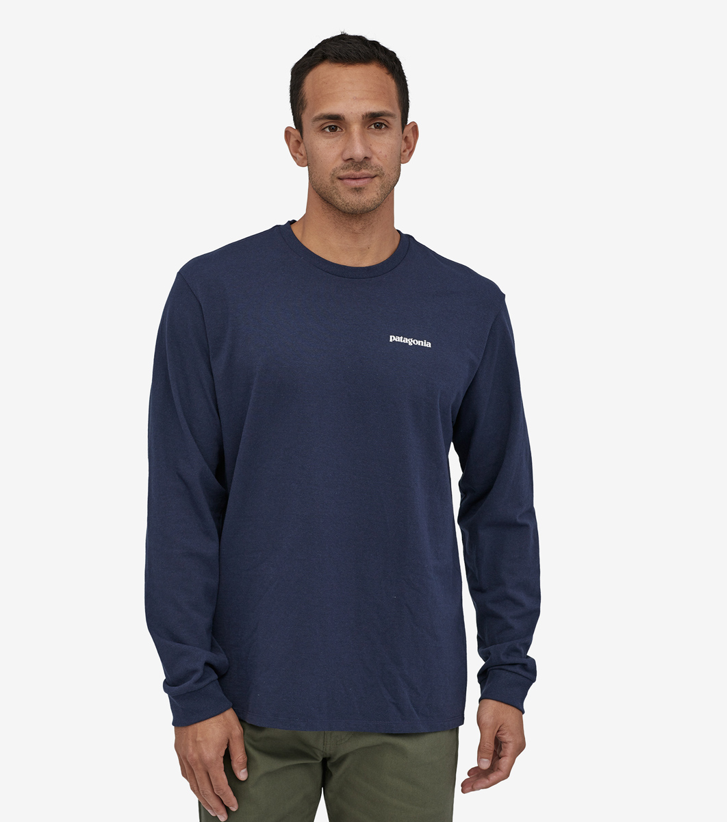 Patagonia Men's Long-Sleeved P-6 Logo Responsibili-Tee® Classic Navy - 2