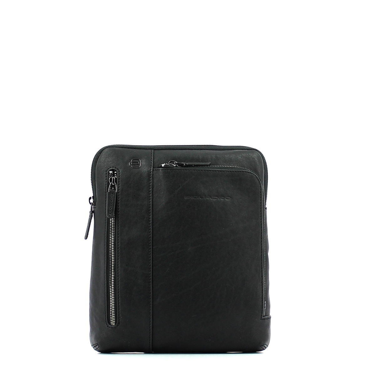 Leather Organised crossbody Black Square