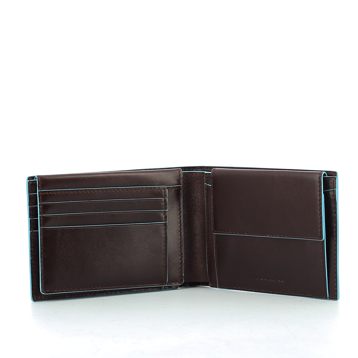 Wallet with coin pouch Blue Square-MOGANO-UN