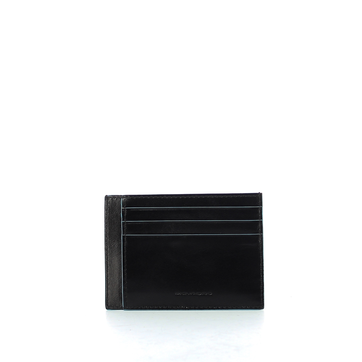 Zipped credit card holder Blue Square-NERO-UN