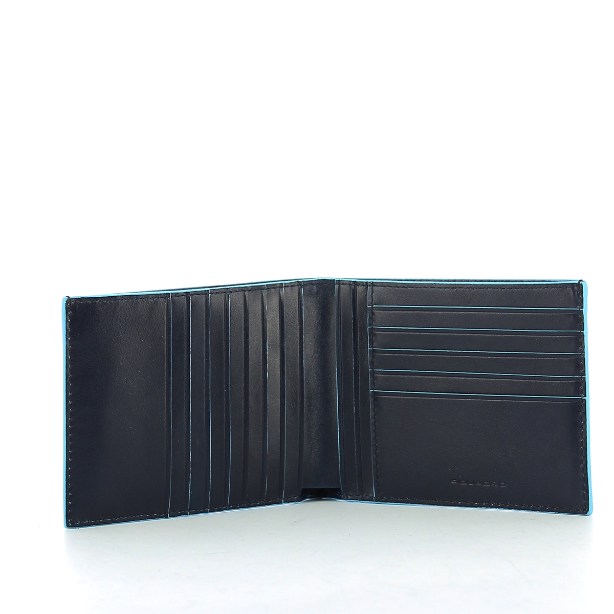 Men wallet with twelve slots Blue Square-BLU/2-UN