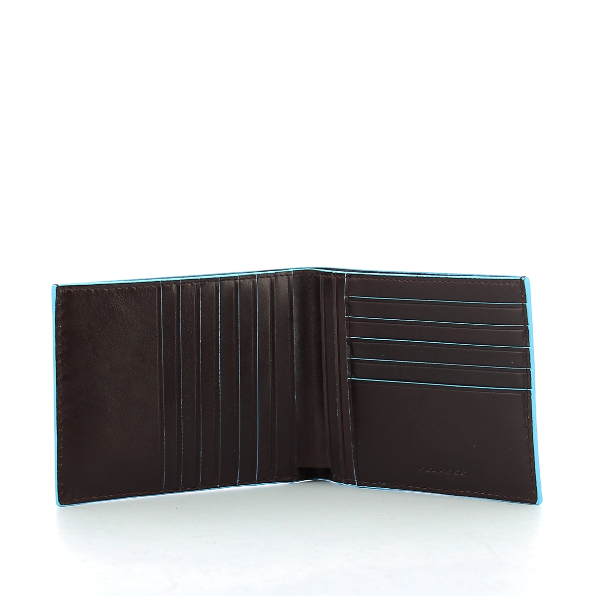 Men wallet with twelve slots Blue Square-MOGANO-UN