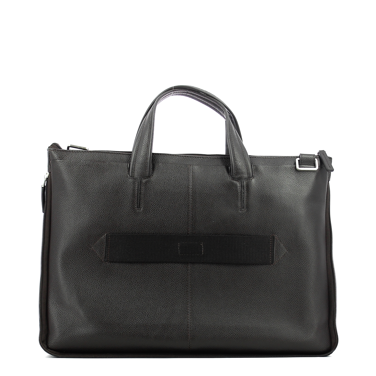 Expandable slim briefcase-MARRONE-UN