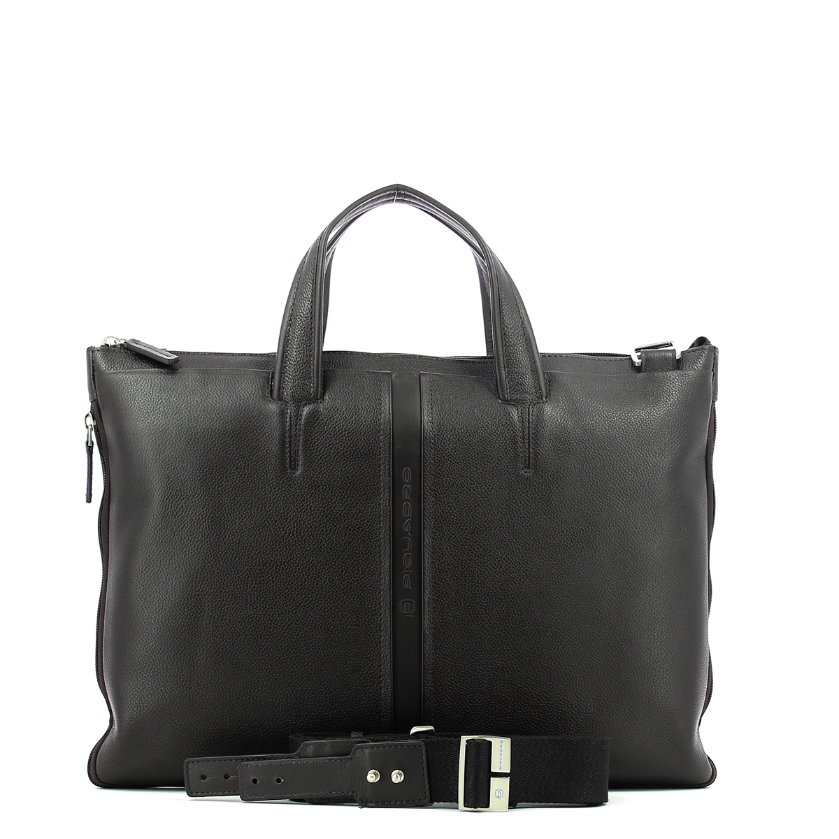 Expandable slim briefcase-MARRONE-UN