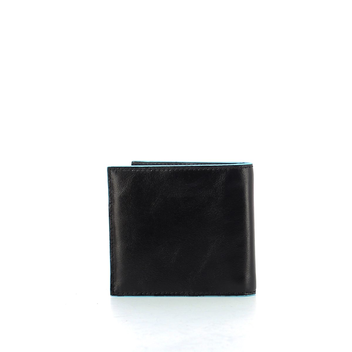 Men wallet w. money clip Blue Square-NERO-UN