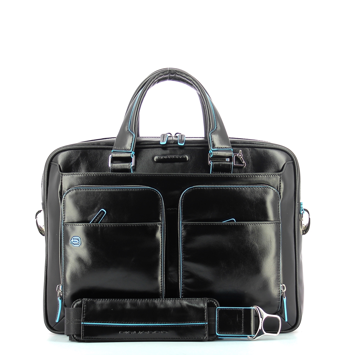 Slim Briefcase Blue Square 14.0-NERO-UN