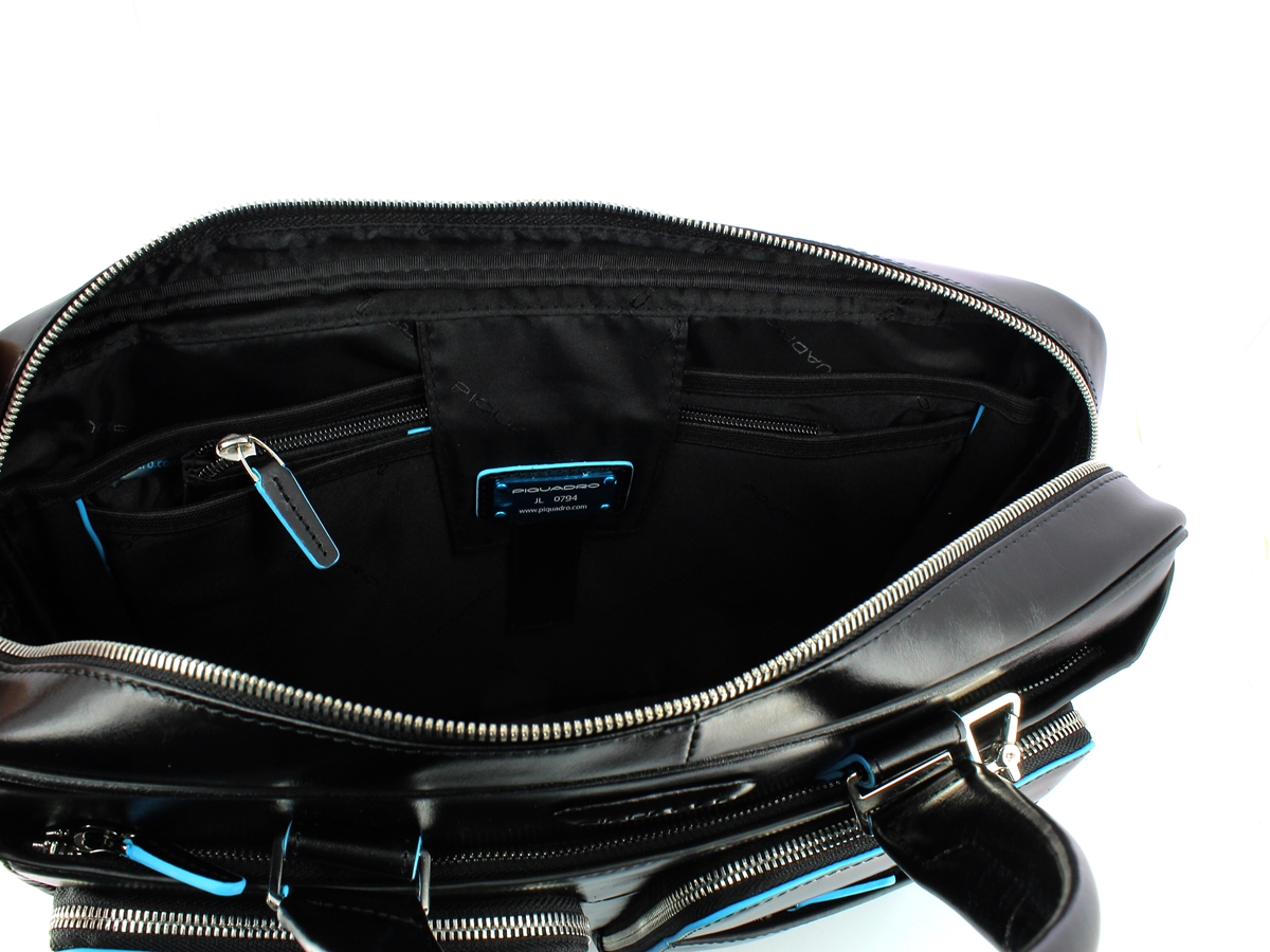 Slim Briefcase Blue Square 14.0-NERO-UN