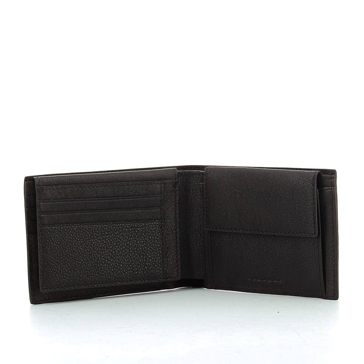 Wallet with coin pouch Black Square-TESTA/MORO-UN