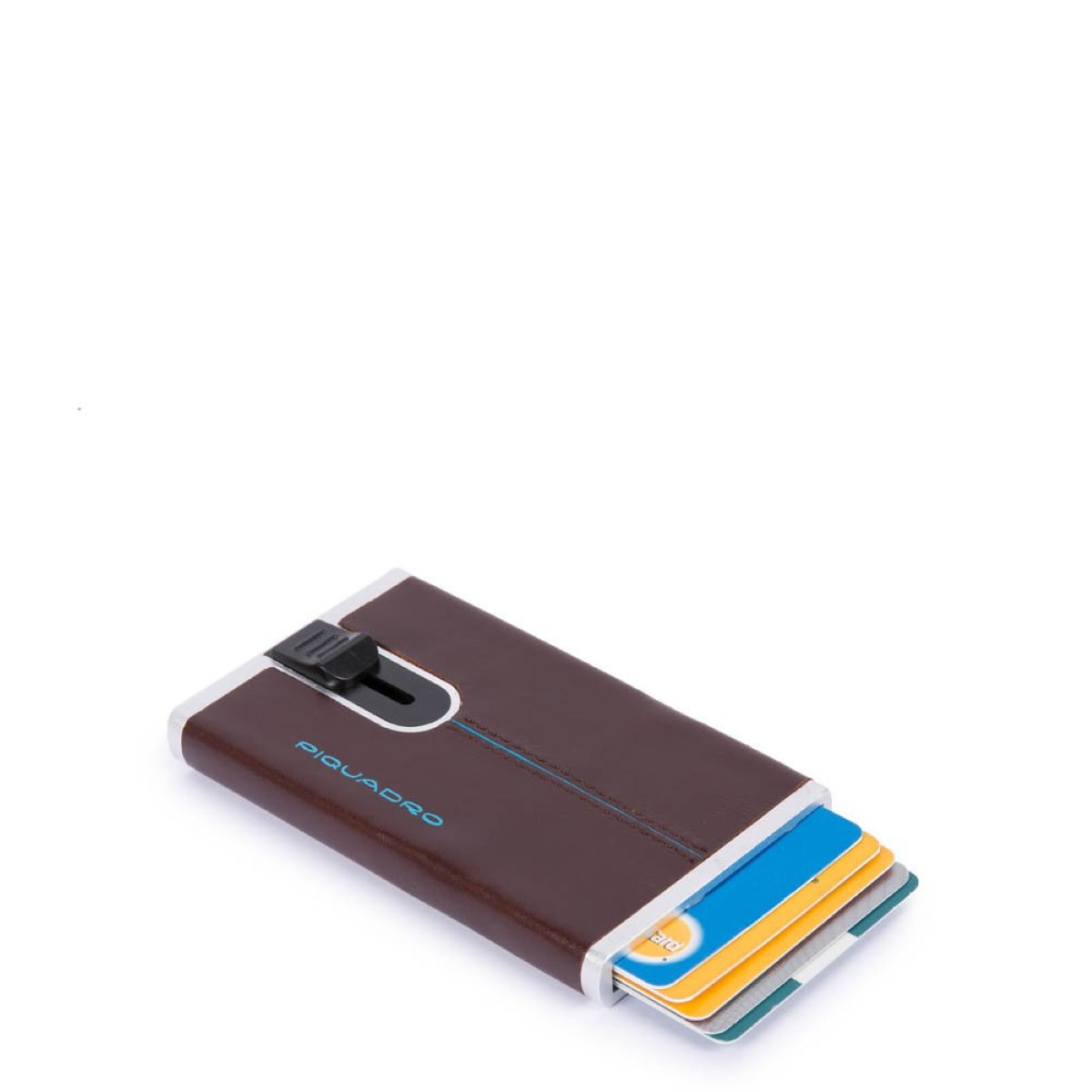 Piquadro Porta carte di credito con Sliding System Blue Square - 2