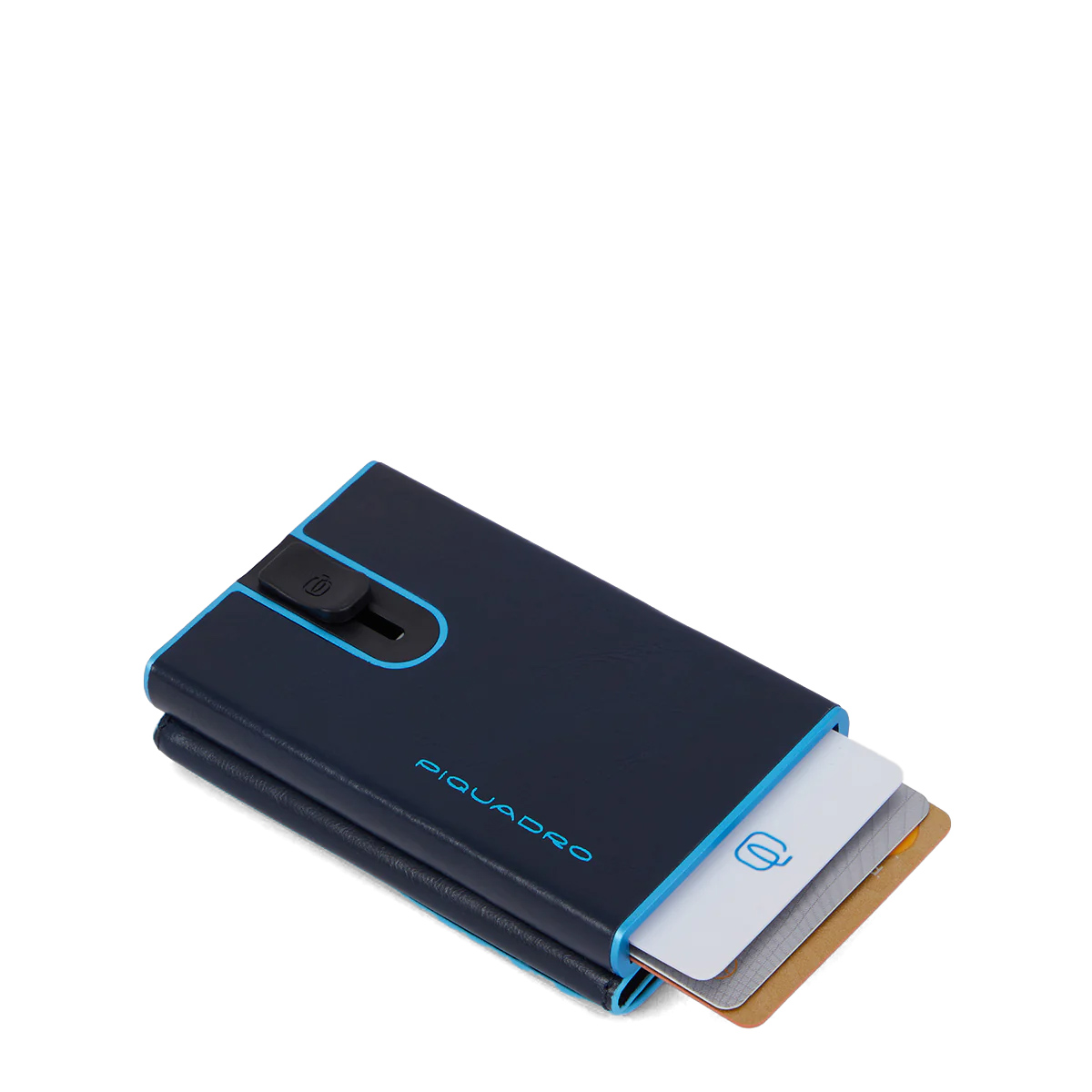 Piquadro Porta carte di credito con Sliding System RFID Blue Square - 2