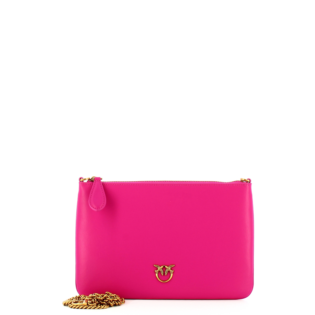 Pinko Pochette Flat Classic Dark Pink Pinko Antique Gold - 4