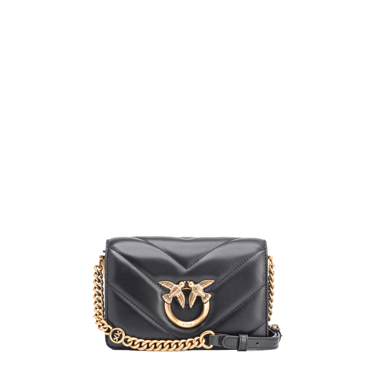 Pinko Mini Borsa a tracolla Love Click Nero Antique Gold - 1