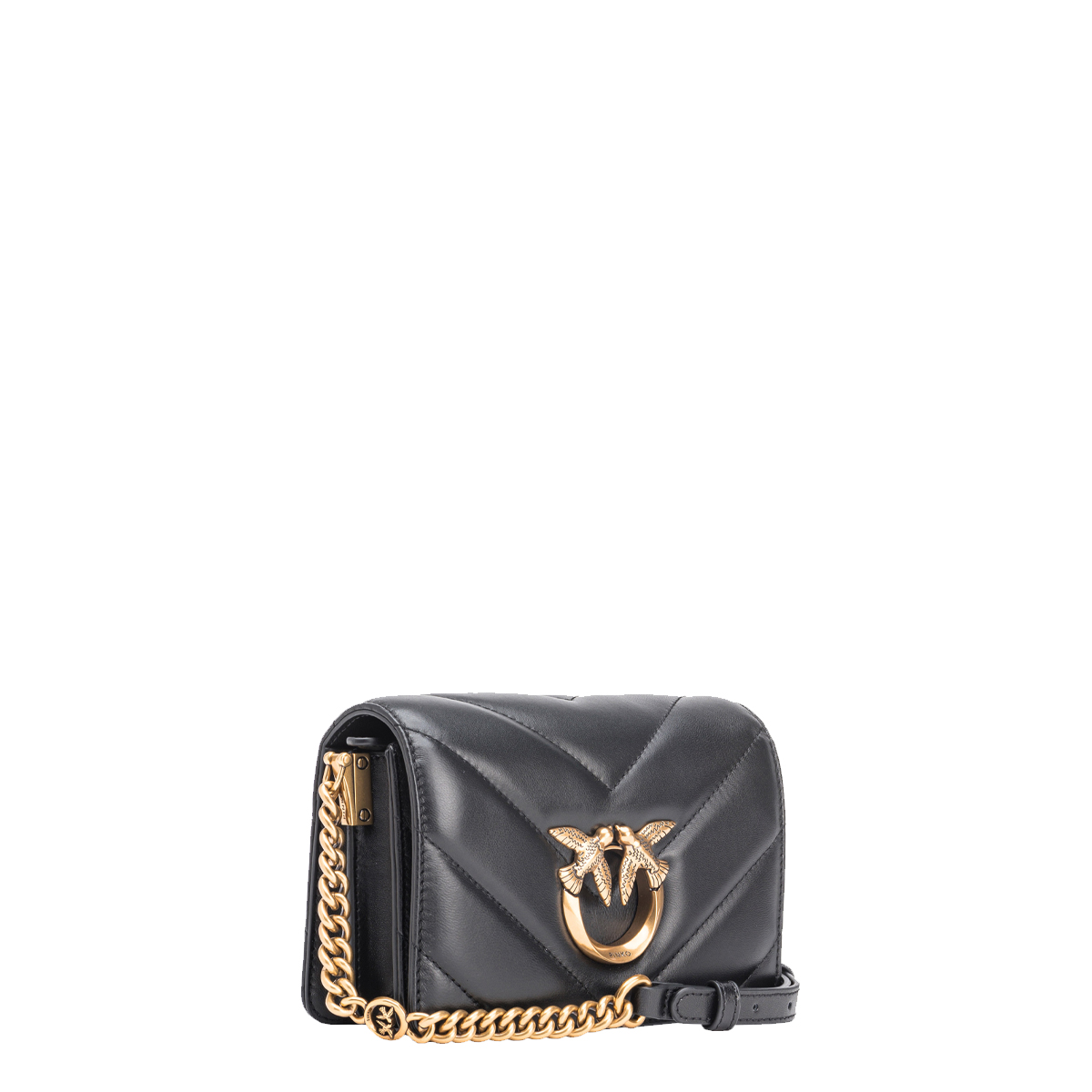 Pinko Mini Borsa a tracolla Love Click Nero Antique Gold - 2