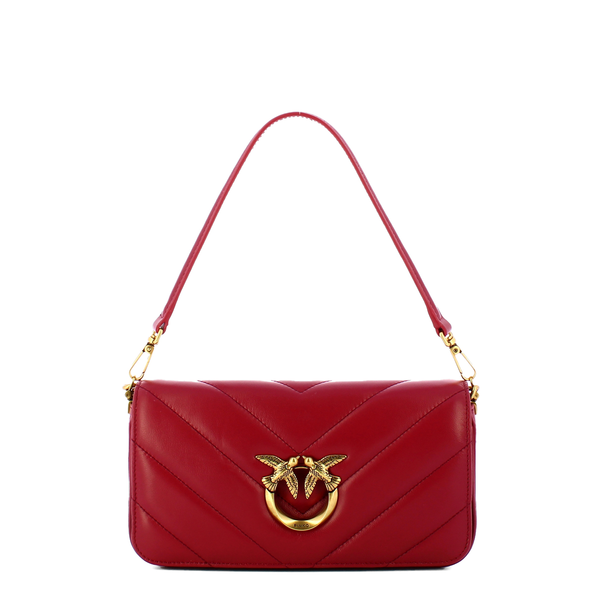 Pinko Mini Baguette Love Click Dark Red Antique Red - 4