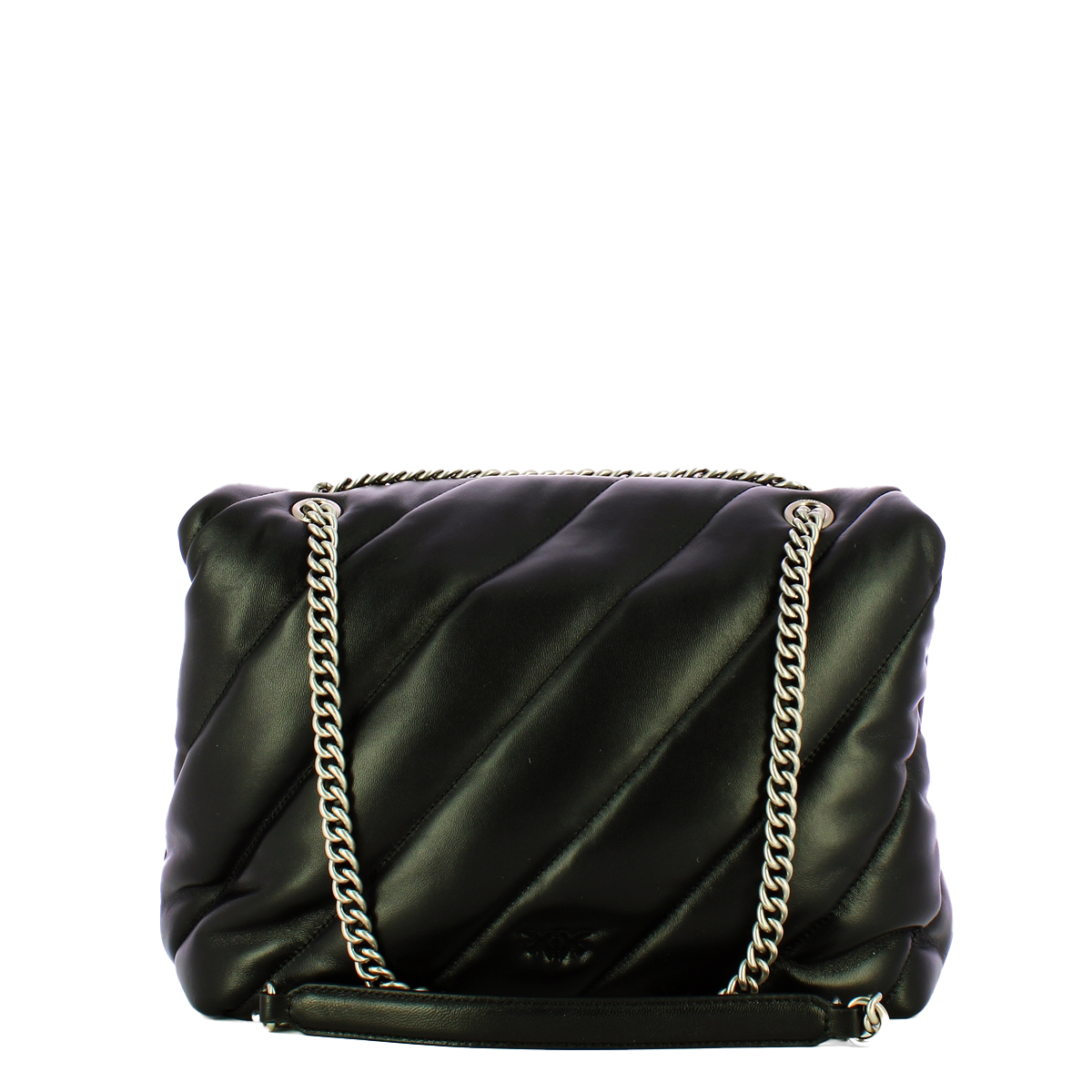 Pinko Borsa a tracolla Large Love Puff Nero Old Silver - 3