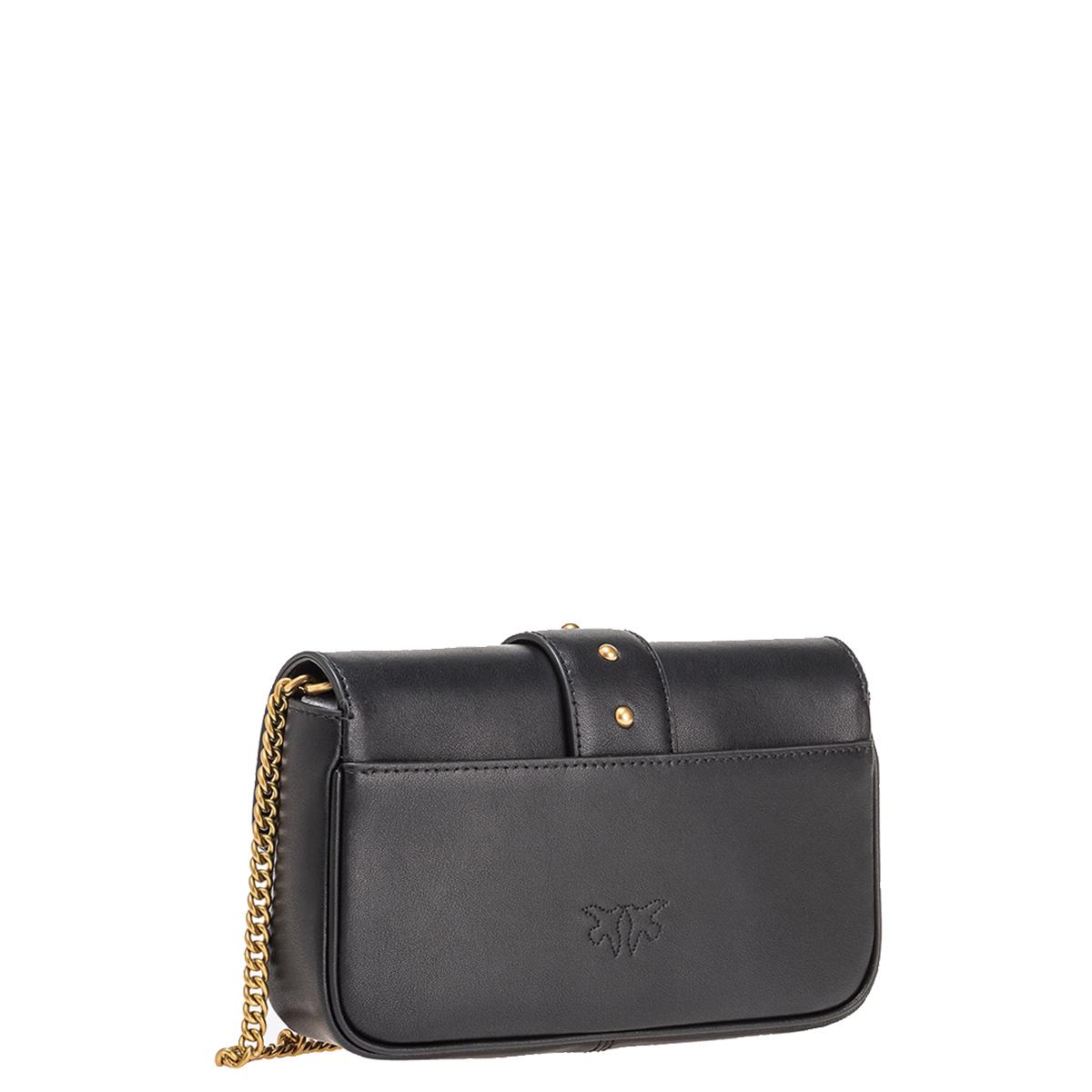 Pinko Mini borsa a tracolla Love One Simply Nero Antique Gold - 3