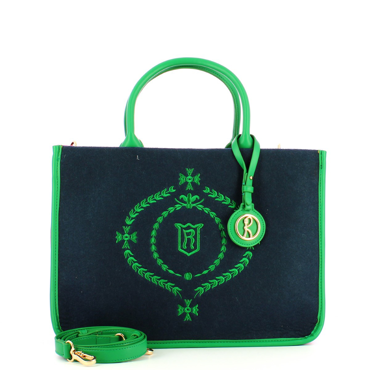 Roberta Di Camerino Borsa a mano College Blu Rosso Verde - 4