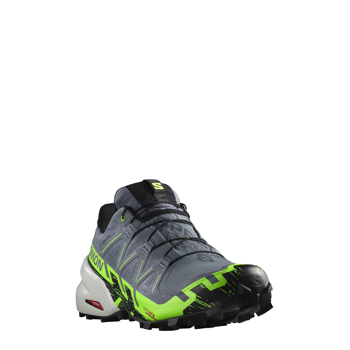 Salomon Scarpe da trail running Speedcross 6 Gore-Tex Flint Stone Green Gecko Black - 2