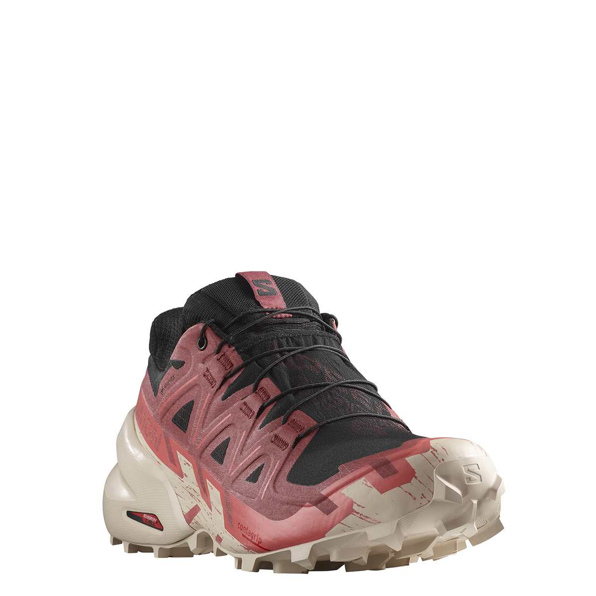 SALM Scarpe Donna da trail running Speedcross 6 Gore-Tex Black Cow Hide Faded Rose - 2