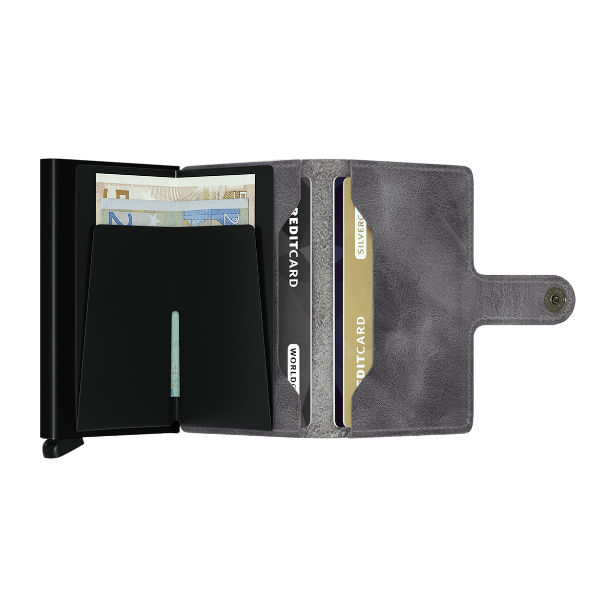 Secrid Miniwallet Vintage RFID Grey-Black - 3