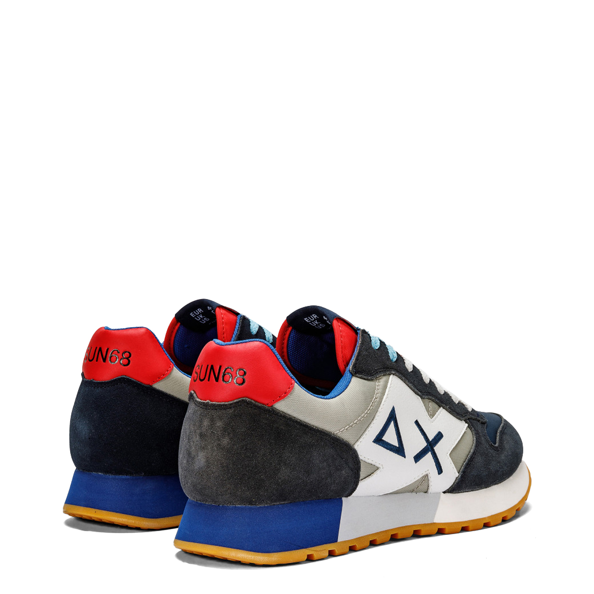 Sun68 Sneakers Jaki Bicolor Navy Blue Grigio Chiaro - 3