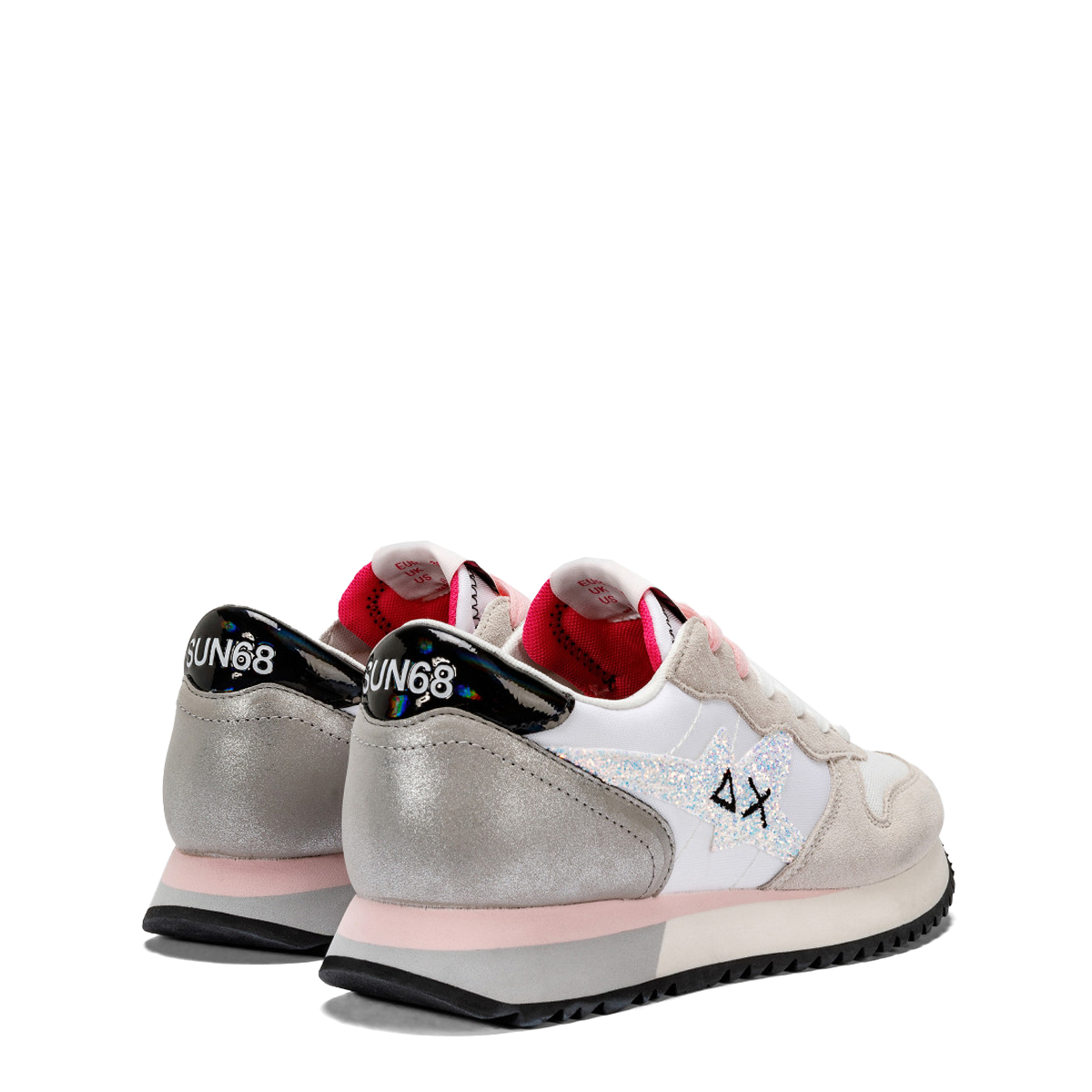 Sun68 Sneakers Stargirl Glitter logo Bianco - 3