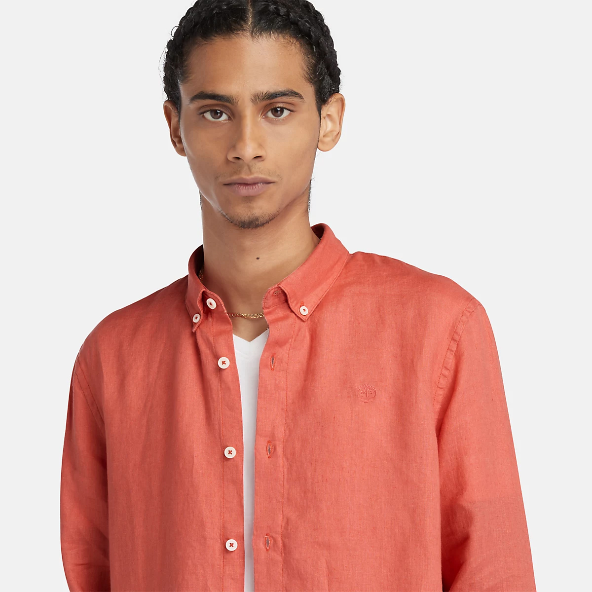 Timberland Camicia in lino Mill Brook Burnt Sienna - 5