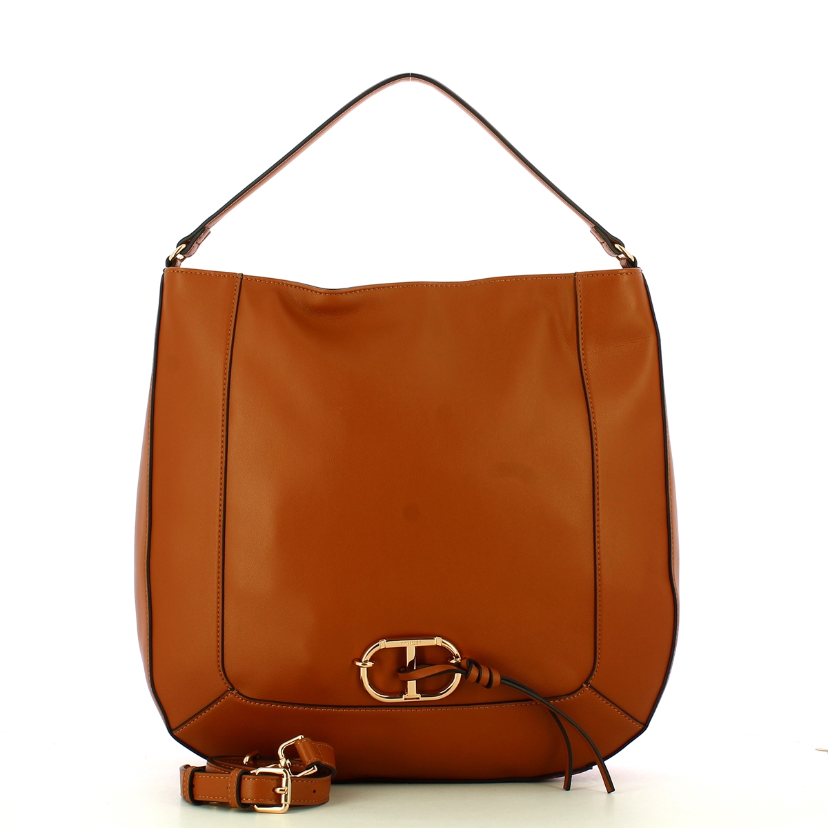 Twin Set Hobo Bag con logo Oval T Argan Oil - 4