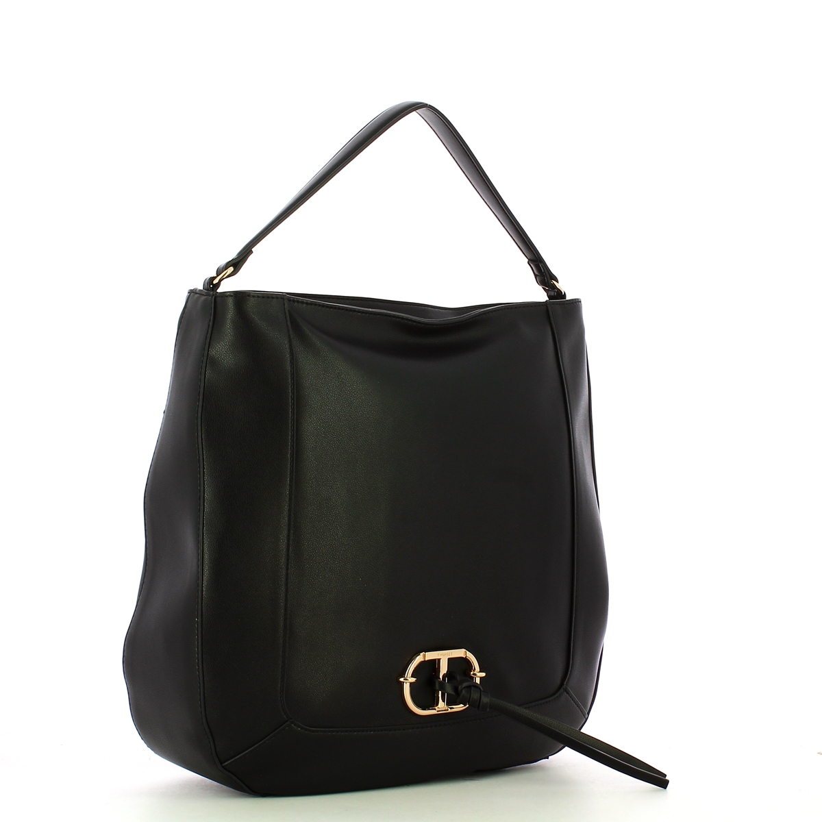 Twin Set Hobo Bag con logo Oval T Nero - 2