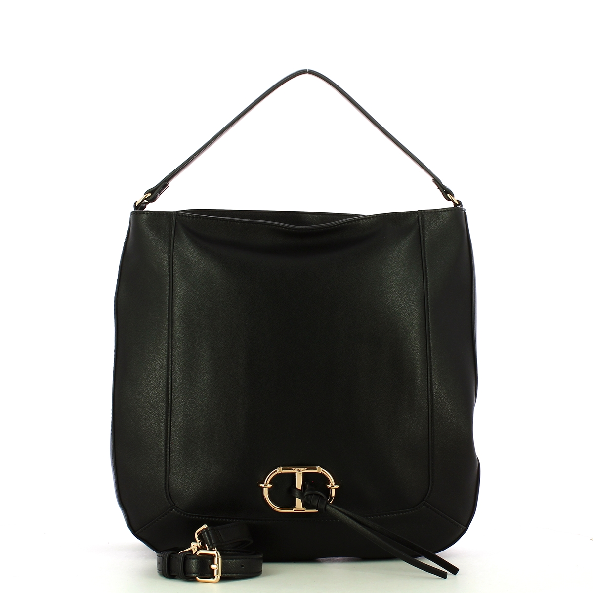 Twin Set Hobo Bag con logo Oval T Nero - 4