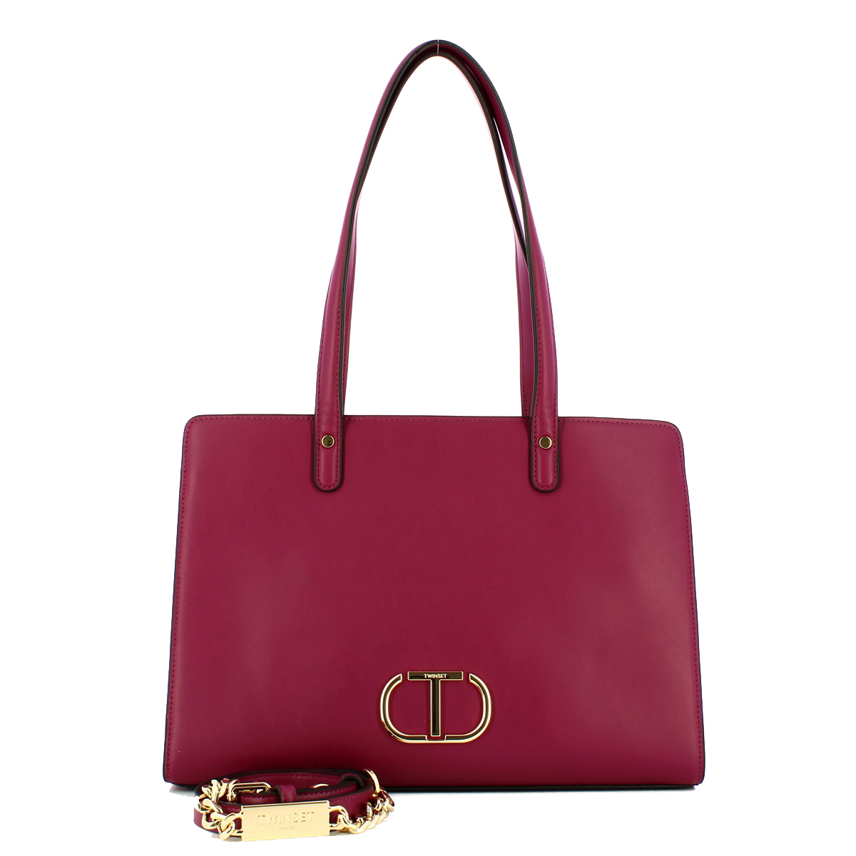 Twin Set Borsa a spalla con Oval T Rasberry Radiance - 4