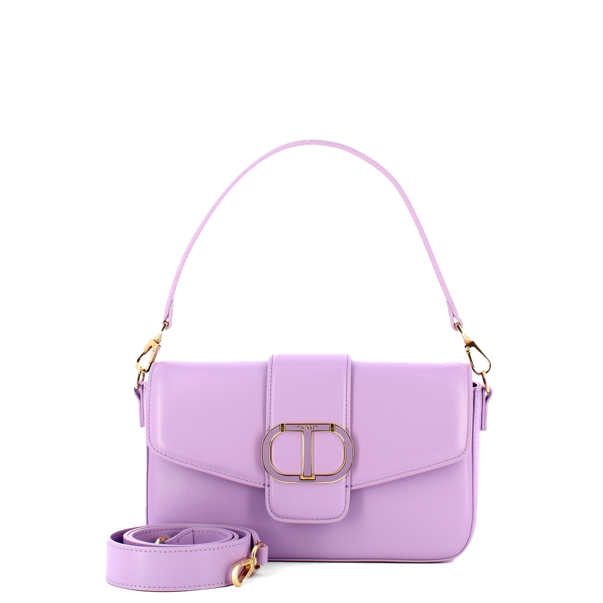 Twin Set Borsa a mano Amie in pelle Lavendula - 4