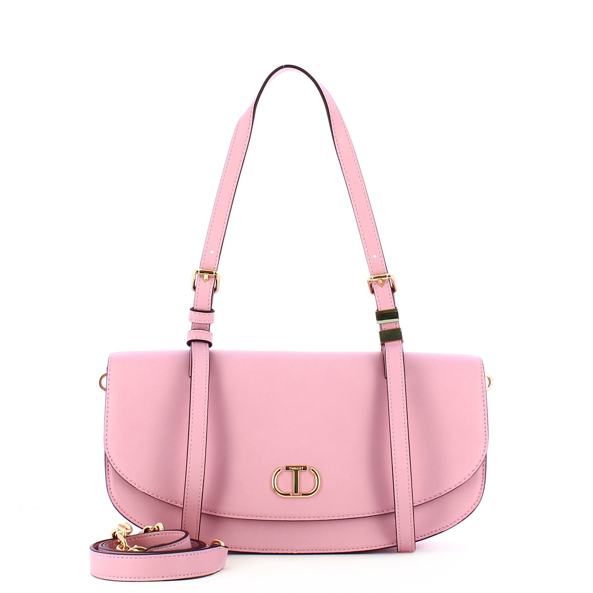 Twin Set Borsa a spalla con Oval T Prism Pink - 4