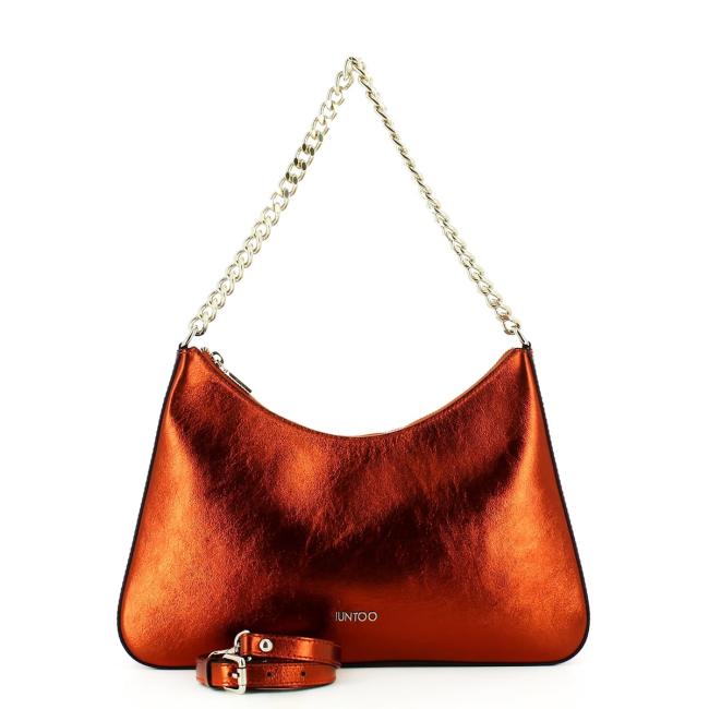 Iuntoo Borsa a spalla Grande Eleganza Metallic Rame - 4