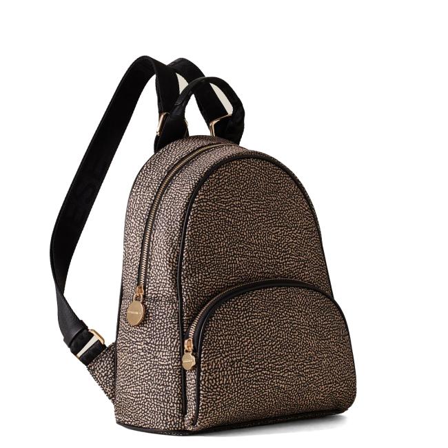 Borbonese Zaino Medium OP Naturale Nero - 2