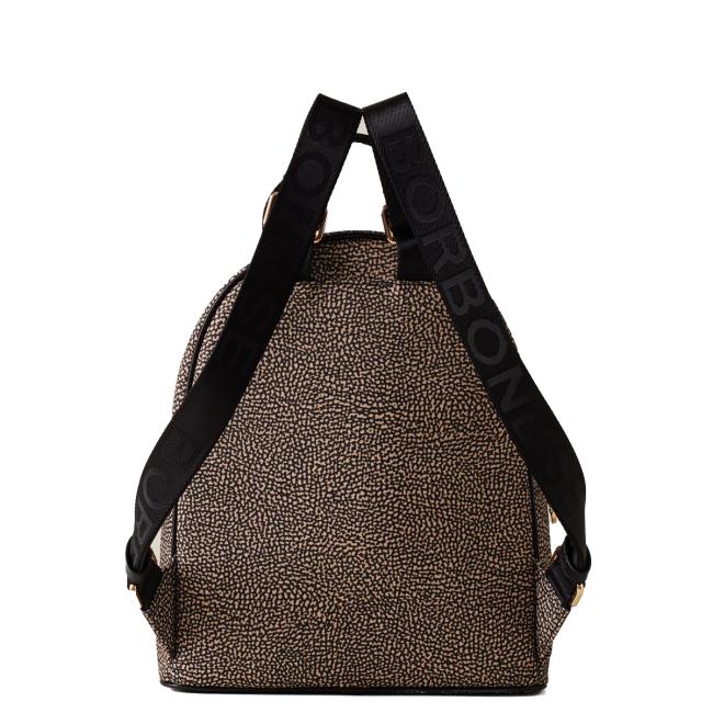 Borbonese Zaino Medium OP Naturale Nero - 3