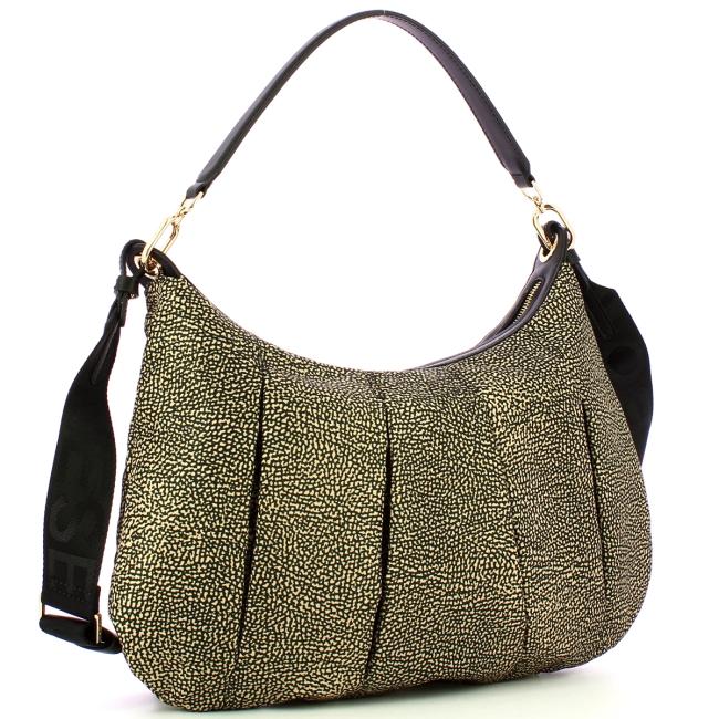 Borbonese Hobo Medium OP Naturale Nero - 2