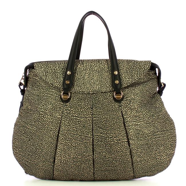 Borbonese Shopping Large OP Naturale Nero - 1