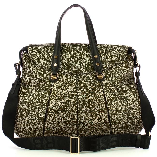 Borbonese Shopping Large OP Naturale Nero - 3