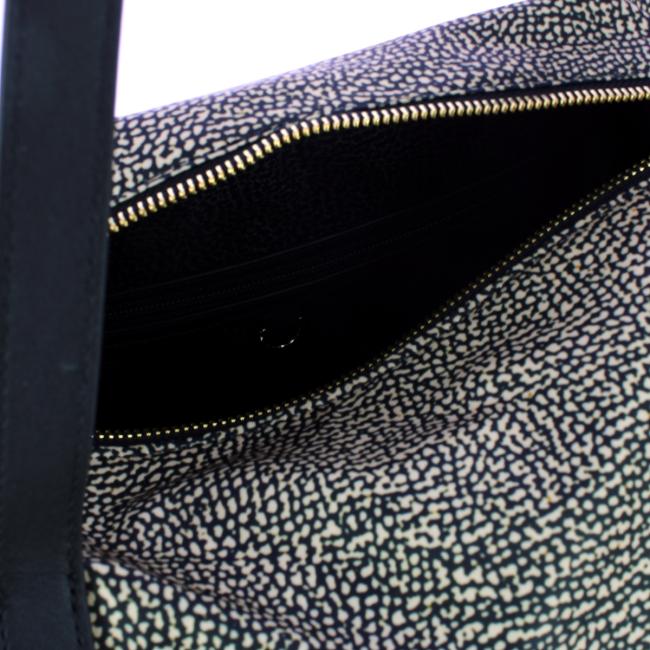 Borbonese Borsa shopping Medium OP Naturale Nero - 4