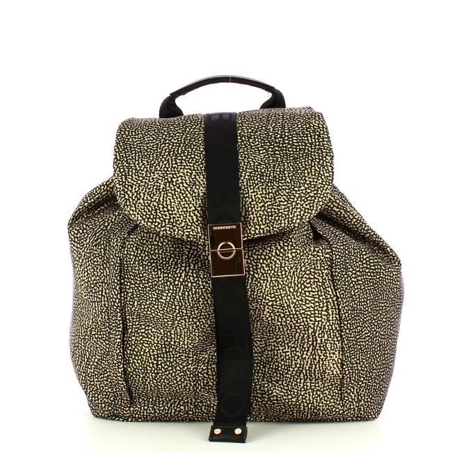 Borbonese Zaino Medium OP Naturale Nero - 1
