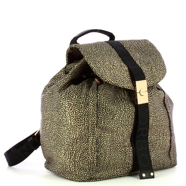 Borbonese Zaino Medium OP Naturale Nero - 2