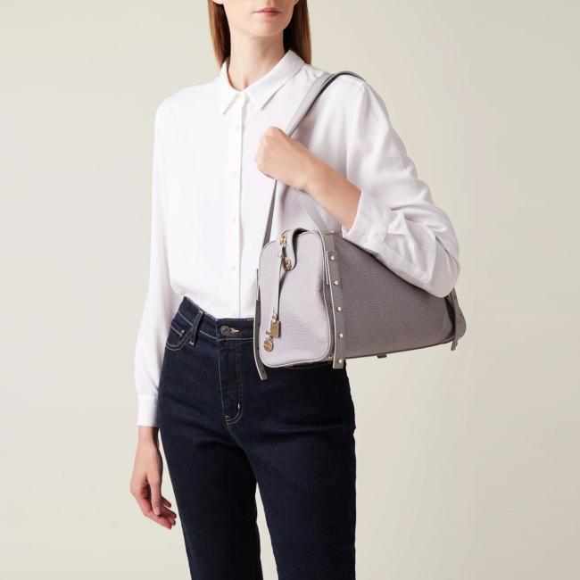Borbonese Bauletto Metropole Medium Cloud - 5